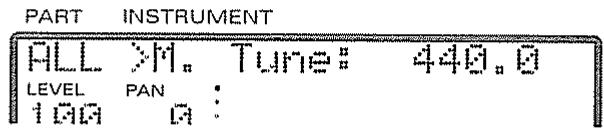 PART INSTRUMENT ALL M. Tune: 440.0 LEVEL PAN : 100 A :