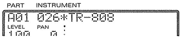 PART INSTRUMENT A01 026*TR-808 LEVEL PAN : 1000 a :