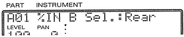 PART INSTRUMENT A01 %IN B Sel.:Rear LEVEL PAN : +40% :