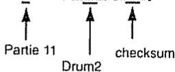 ROLAND SC-8820 - Réglage du mode de la partie 11 sur DRUM2 - 1
