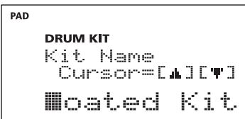 ROLAND TD-4 - Dans la page de menu, sélectionnez « 4 KIT NAME » et appuyez sur le bouton [OK]. - 1