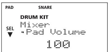ROLAND TD-4 - Dans la page de menu, sélectionnez «2 MIXER» et appuyez sur le bouton [OK]. - 1