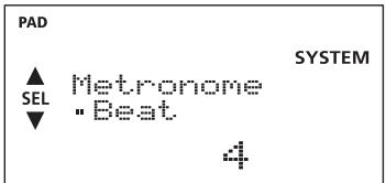 ROLAND TD-4 - Appuyez sur le bouton [MENU] pour qu'il s'allume. - 4
