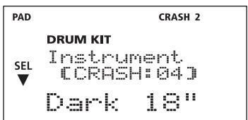 PAD CRASH 2 DRUM KIT Instrument [CRASH:04] SEL▼ Dark 18"