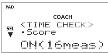PAD COACH • Score SEL ▼ ON(16meas)
