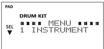 PAD DRUM KIT MENU 1 INSTRUMENT