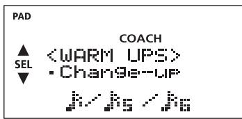 PAD COACH ▲ SEL · Change-up / #5 / #6