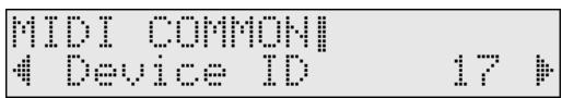 MIDI COMMON! Device ID 17 #