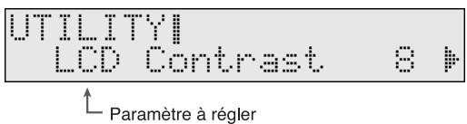 UTILITY! LCD Contrast 8 # Paramètre à régler