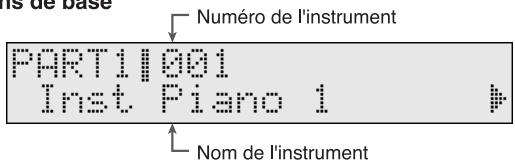 Numéro de l'instrument PART1 || 001 Inst Piano 1 Nom de l'instrument