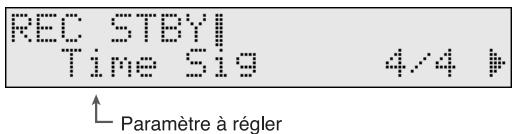 REC STBYI Time Sig 4/4 # Paramètre à régler