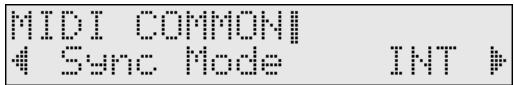 MIDI COMMON Sync Mode INT #