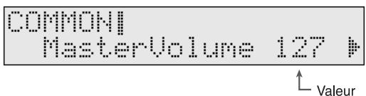 COMMON! MasterVolume 127 # Valeur