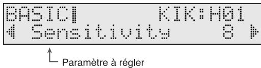 BASIC KIK:HO1 4 Sensitivity 8 # Paramètre à régler