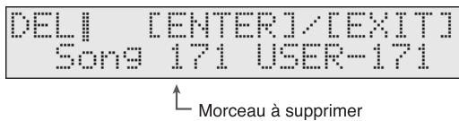DELI [CENTER]/[EXIT] Song 171 USER-171 Morceau à supprimer