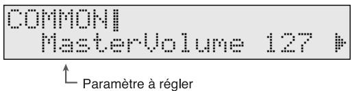 COMMON! MasterVolume 127 # Paramètre à régler
