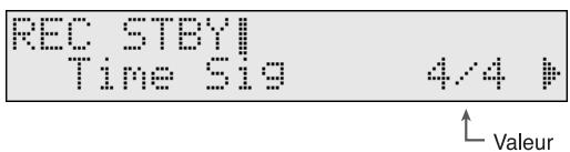 REC STBYI Time Sig 4/4 # Valeur