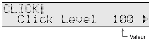 CLICK Click Level 100 # Valeur
