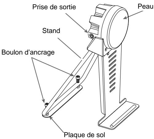 Prise de sortie Peau Stand Boulon d'ancrage Plaque de sol