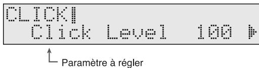 CLICK Click Level 100 # Paramètre à régler