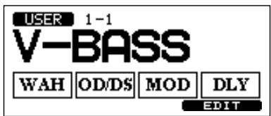 ROLAND V-BASS - < Utilisation des indications à l'écran > - 1