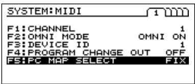 ROLAND V-BASS - Changements de patches via un appareil externe - 1