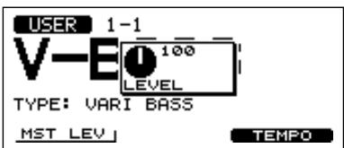 ROLAND V-BASS - Réglage du volume d'un patch - 3