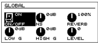ROLAND V-BASS - Réglage général du son du v-bass en fonction des conditions de jeu - 4