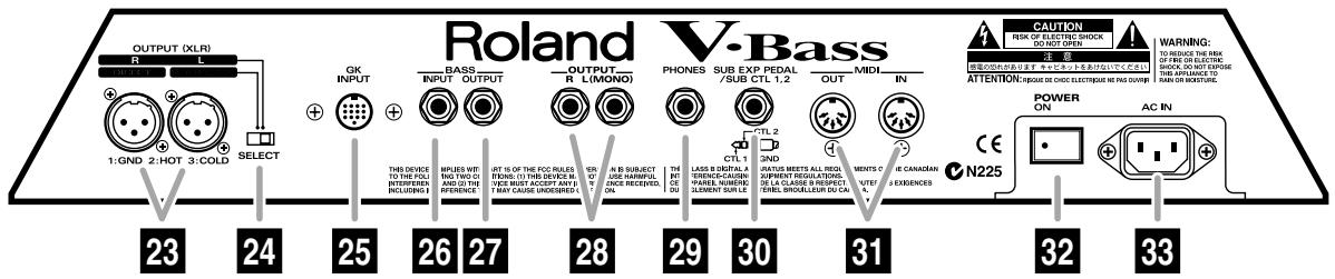 ROLAND V-BASS - Pédale EXP (expression) - 2