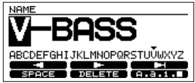 ROLAND V-BASS - Nommer un patch - 3