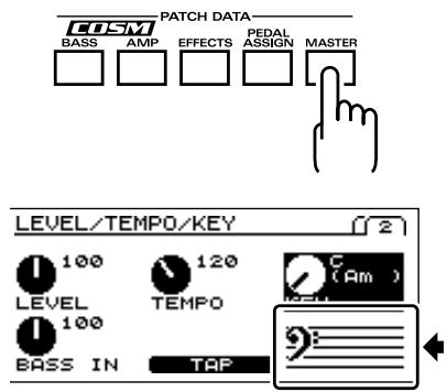 ROLAND V-BASS - Réglage du volume d'un patch - 1