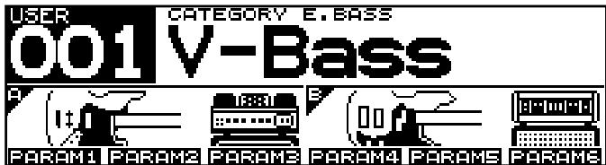 USER 001 V-Bass CATEGORY E.BASS PARAM1 PARAM2 PARAM3 PARAM4 PARAM5 PARAM6