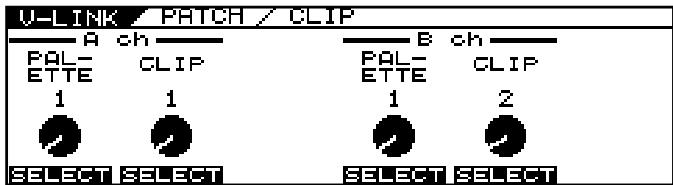 U-LINK / PATCH / CLIP A ch POL- ETTE CLIP 1 1 SELECT SELECT B ch POL- ETTE CLIP 1 2 SELECT SELECT