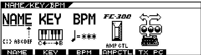 NAME/KEY/BPM NAME KEY BPM FC-300 C12 ABCDEF C+…+B AMPCTL TX PC NAME KEY BPM AMPCTL TX PC