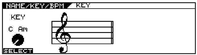 NAME/KEY/BPM KEY KEY C Am SELECT