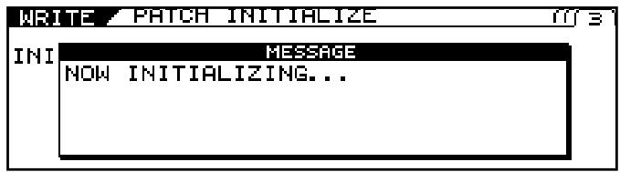 WRITE PATCH INITIALIZE IN1 MESSAGE NOW INITIALIZING...