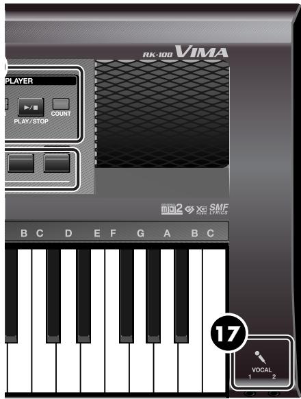 RK-100 VIMA PLAYER PLAY/STOP COUNT B C D E F G A B C 17 VOCAL 1 2