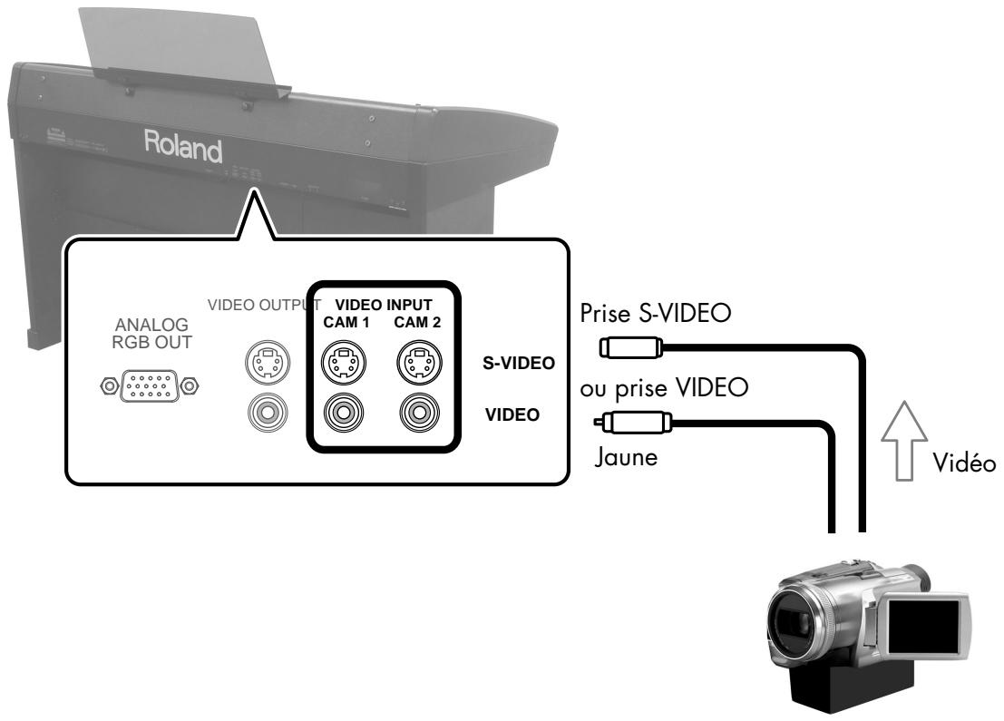 ROLAND VIMA RK-500 - Branchez laamera video. - 2