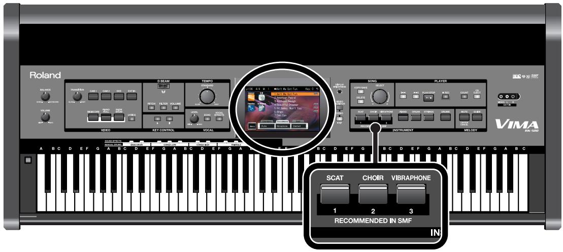 ROLAND VIMA RK-500 - Jouer avec dessons adaptés au morceau (Recommended Tones) - 1