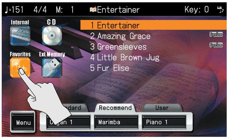 ROLAND VIMA RK-500 - Sélectionnez le morceau à copier sur la clé USB. - 1