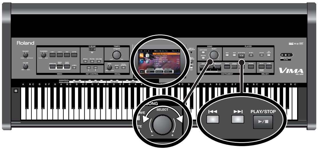 ROLAND VIMA RK-500 - Ecouter les morceaux internes - 1