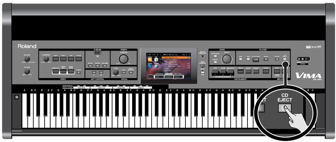 ROLAND VIMA RK-500 - Insérez le CD dans le lecteur CD. - 1