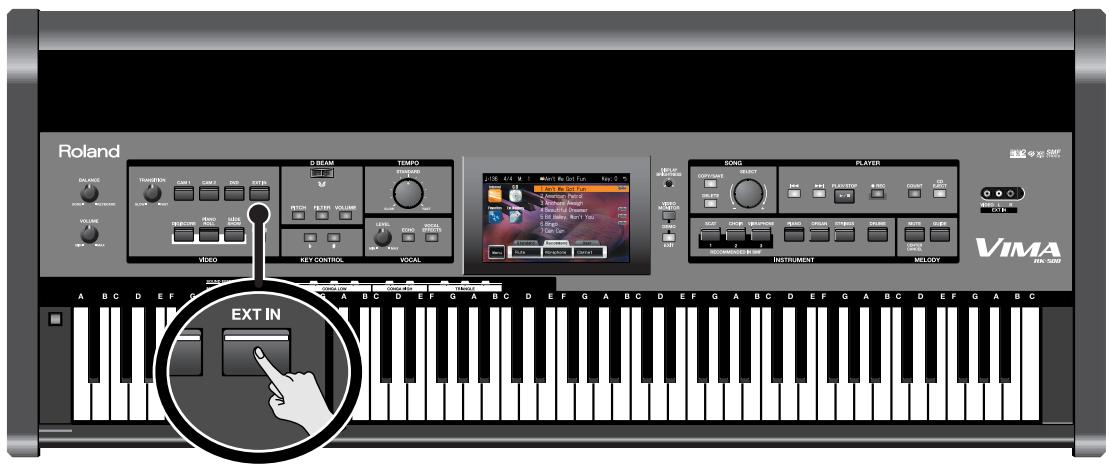 ROLAND VIMA RK-500 - 3.Activez la fonction video. - 1