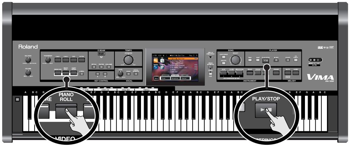ROLAND VIMA RK-500 - Regarder un pianola jouer un morceau (Piano Roll) - 1