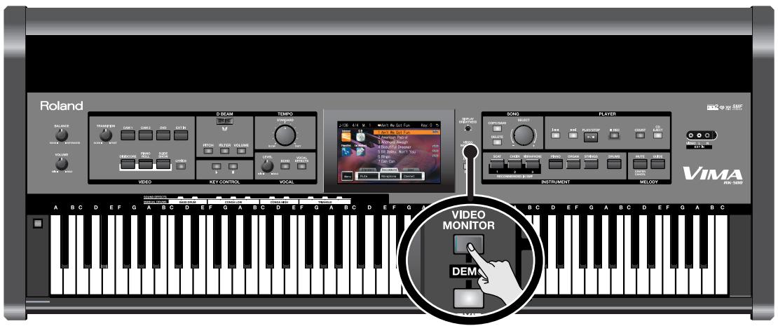ROLAND VIMA RK-500 - Contrôler l'image de l'écran externe sur l'écran du VIMA - 1
