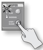 ROLAND AC-33 - Pressione o botão [STOP/CLEAR] por dois ou mais segundos. - 1
