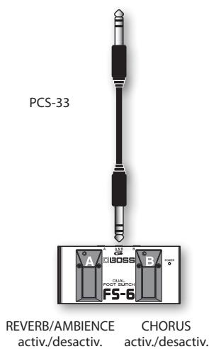 PCS-33 REVERB/AMBIENCE activ./desactiv. CHORUS activ./desactiv.