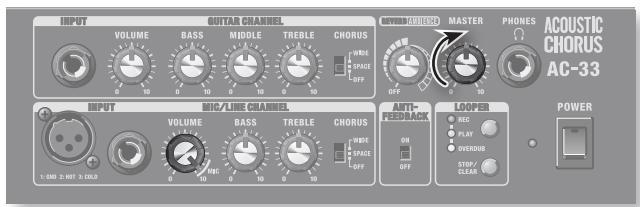 INPUT VOLUME BASS MIDDLE TREBLE CHORUS WHOLE SPACE OFF MASTER PHONES ACOUSTIC CHORUS AC-33 INPUT MIC/LINE CHANNEL VOLUME BASS TREBLE CHORUS WHOLE SPACE OFF AUTO- REEDBACK MOOPER AC PLAY OVERUS STOP/ CLEAR POWER 1: 2: 3: 4: 5: 6: 7: 8: 9: 10: 11: 12: 13: 14: 15: 16: 17: 18: 19: 20: 21: 22: 23: 24: 25: 26: 27: 28: 29: 30: 31: 32: 33: 34: 35: 36: 37: 38: 39: 40: 41: 42: 43: 44: 45: 46: 47: 48: 49: 50: 51: 52: 53: 54: 55: 56: 57: 58: 59: 60: 61: 62: 63: 64: 65: 66: 67: 68: 69: 70: 71: 72: 73: 74: 75: 76: 77: 78: 79: 80: 81: 82: 83: 84: 85: 86: 87: 88: 89: 90: 91: 92: 93: 94: 95: 96: 97: 98: 99: 100: A OUTR CHANNEL A BASS BASS MIDDLE TREBLE CHORUS WHOLE SPACE OFF POWER