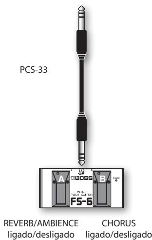 PCS-33 REVERB/AMBIENCE CHORUS ligado/desligado ligado/desligado A B FOSS FOSS F5-6