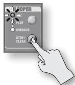 ROLAND AC-33 - Halten Sie die [STOP/CLEAR]-Taste mindestens zwei Sekunden lang gedrückt. - 1